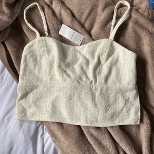 Abercrombie & Fitch Cream Crop Top